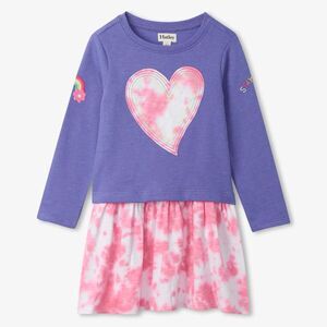 Hatley Tie Dye Heart Drop Waist Dress Size 3